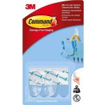 3M 17092CL Command oválné malé průhledné plastové háčky, 2ks, nosnost 450g – Zboží Dáma