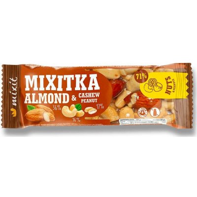 Mixit Mixitka oříšková BEZ LEPKU Mandle + Kešu 40 g – Sleviste.cz