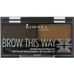 Rimmel Brow This Way Scuplting Kit 3 Dark Brown 2,4 g – Zbozi.Blesk.cz