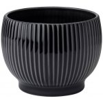 Keramický květináč Knabstrup Ripple Black 18 cm Knabstrup – Hledejceny.cz