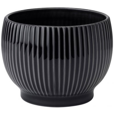 Keramický květináč Knabstrup Ripple Black 18 cm Knabstrup – Hledejceny.cz