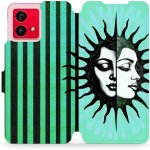 Mobiwear Flip Motorola Moto G84 5G - VP58S Dvě tváře slunce – Sleviste.cz