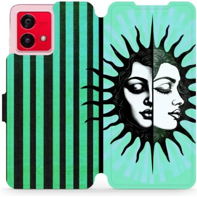 Mobiwear Flip Motorola Moto G84 5G - VP58S Dvě tváře slunce – Sleviste.cz