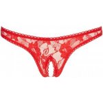 Tanga s otevřeným rozkrokem Cottelli Lingerie Černá – Hledejceny.cz