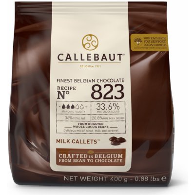 CALLEBAUT 823 mléčná čokoláda 33,6% 400 g