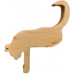 Amadea dřevěná dekorace kočka ležící masivní dřevo 175x15x25 – Sleviste.cz