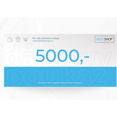 Dárkový poukaz na celý sortiment, libovolná hodnota Hodnota poukazu: 60 000 Kč – Hledejceny.cz