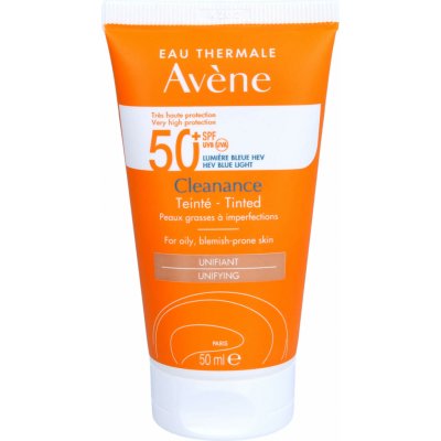 Avène Cleanance Tinted Sun Cream voděodolný tónující opalovací krém SPF50+ 50 ml – Zboží Dáma