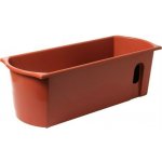 Nohel Garden Truhlík samozavlažovací FLORA s knoty plastový hnědý 50 cm – Sleviste.cz