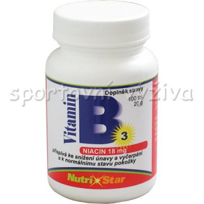 Nutristar Niacin Vitamín B 3 18 mg 100 tablet – Hledejceny.cz