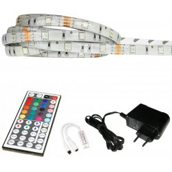 BERGE LED pásek - RGB 5050 - 2,5 m - 30LED/m - 7,2 W/m - IP65 - komplet - ovládání  44 tlačítek od 238 Kč - Heureka.cz