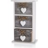 Regál a polička HOME DECOR Polička SOLID HEART, 3 šuplíky