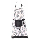 Forbyt Kuchyňská vánoční zástěra Černé a červené vločky 1167 70x90 cm – Zboží Dáma