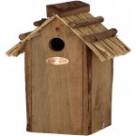 Esschert Design Dřevěná Budka "BEST FOR BIRDS" antik, slaměná střecha Sýkora koňadra 32 cm – Hledejceny.cz