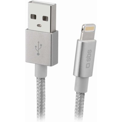 SBS TECABLEUSBIP589BS USB/Lightning, 1m, stříbrný – Zboží Mobilmania