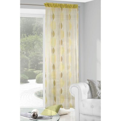 HOTOVÝ ZÁVĚS KASEL 140X250 CM OLIVOVÁ – Zboží Dáma