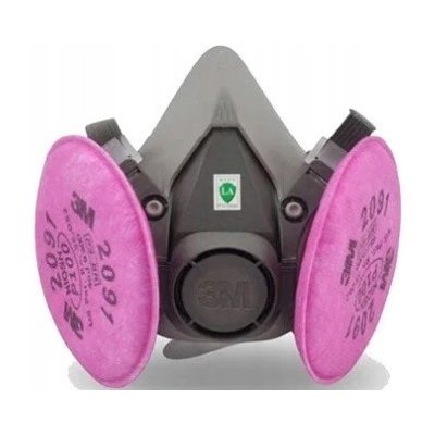 3M 6200 Lakýrnická plynová maska se 2 prachovými filtry 2091 – Hledejceny.cz