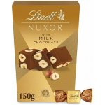 Lindt Nuxor Mléčná, hořká a bílá čokoláda s celými a mletými jádry lískových ořechů 150 g – Sleviste.cz