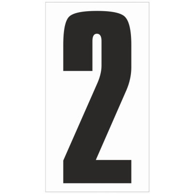 Číslo na plastu - 2 plast 3 mm 40x85 mm – Zboží Dáma