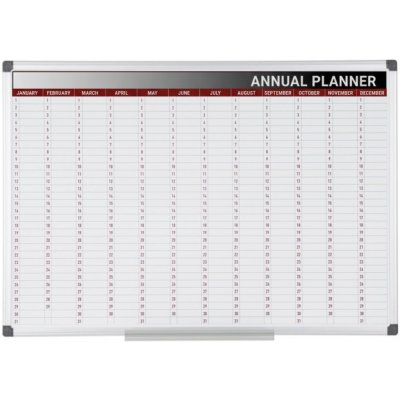 Bi-Office Roční plánovací tabule, magnetická, dny, 900 x 600 mm – Zboží Dáma