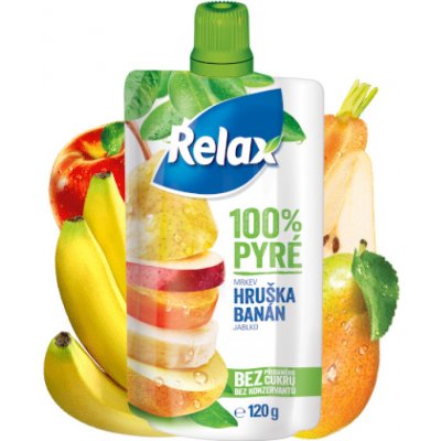 Rela x PYRÉ 100% Hruška Banán 120 g – Zbozi.Blesk.cz