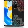 Pouzdro a kryt na mobilní telefon Xiaomi Picasee silikonový černý obal pro Xiaomi Redmi Note 11S 5G - Květinový vzor