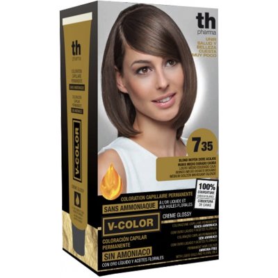 TH Pharma Barva na vlasy V-color středně zlatavá mahagon blond 7.35 – Zboží Mobilmania