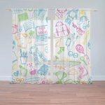 Sablio Záclony Barevná škola: 2ks 150x250cm – Hledejceny.cz