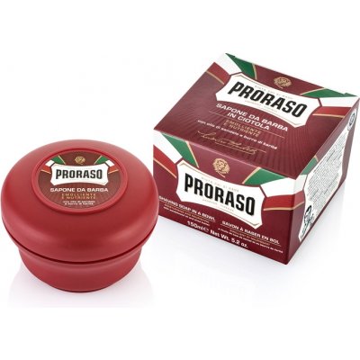 Proraso Red mýdlo na holení pro tvrdé vousy Shea Butter and Sandal Oil 150 ml – Sleviste.cz