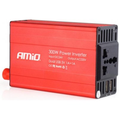AMiO 24V/230V 300W/600W 2xUSB PI04 – Zboží Mobilmania