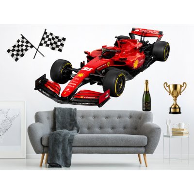 Nalepte.cz Červená formule F1 textilní přelepitelná samolepka na zeď arch 130 x 78 cm – Hledejceny.cz