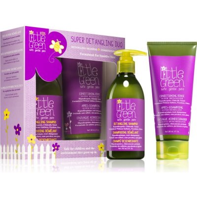 Little Green Kids Super Detangling šampon pro snadné rozčesávání 240 ml + balzám pro snadné rozčesávání vlasů 180 ml dárková sada