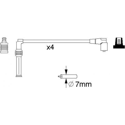 Sada kabelů pro zapalování BOSCH 0 986 357 070 – Zboží Mobilmania
