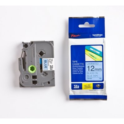 Páska Brother TZE-531, 12mm, modrá/černá, laminovaná, délka 8m – Zboží Živě