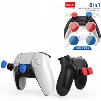 iPega P5029 PlayStation 4/5 controller cap set, red/blue