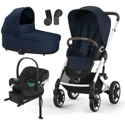 Cybex SET 5v1 Talos S Lux 2024 + Cot S Lux + Aton B2 i-Size se základnou + adaptéry Ocean Blue – Zboží Mobilmania