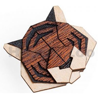 BeWooden dřevěná brož Tiger Brooch – Zboží Mobilmania