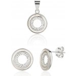 JVD Stříbrná sada šperků s perletí SVLS0129SJ6BI00 – Zboží Dáma