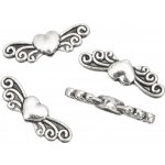 Křídla 24x7 mm starostříbrná – Zboží Dáma