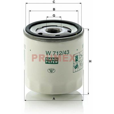 MANN W 712/43 olejový filtr – Hledejceny.cz