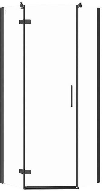 CERSANIT - Pětiúhelný Jota 80x80x195, Levý, Průhledné Sklo, černý S160-012 Černá 1 ks