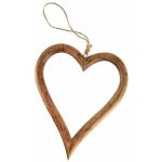 INDECOR Srdce závěsné 26 x 3 x 31 cm, mangové dřevo INDECOR X13090 – Hledejceny.cz