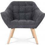 Autronic AK-321 GREY2 tmavě šedá látka / dřevěné nohy masiv kaučukovník – Sleviste.cz