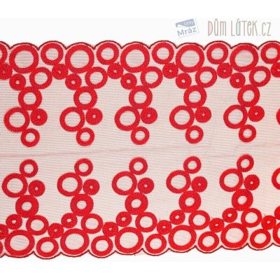 Krajka s kruhy, červená – Zbozi.Blesk.cz