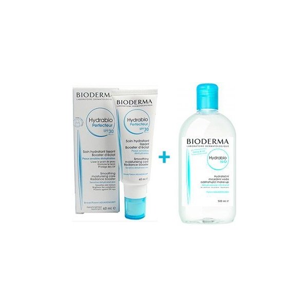 Kosmetická sada Bioderma Hydrabio Perfecteur SPF30 40 ml + Hydrabio H2O 500 ml dárková sada