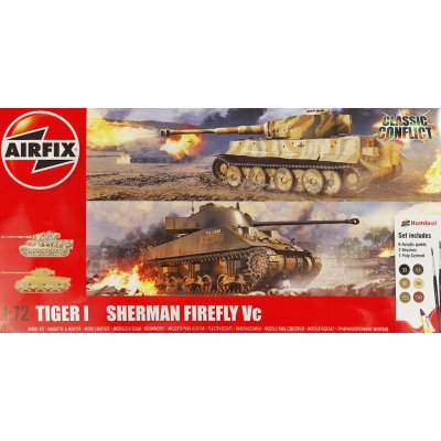 Airfix Gift Set tanky A50186 Classic Conflict Tiger 1 vs Sherman Firefly 1:72 – Zbozi.Blesk.cz