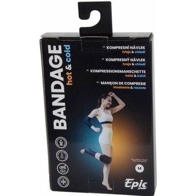 EPICSTAR BANDAGE HOT&COLD Kompresní návlek hřejivo-chladivý černá – Hledejceny.cz