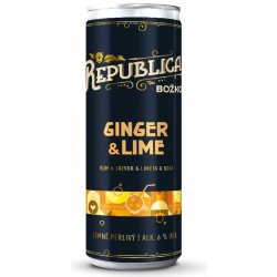 Republica Božkov ginger & lime 6% 0,25 l (plech)