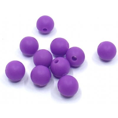 Silikonový korálek 9 mm fialový – Zboží Mobilmania