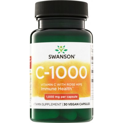 Swanson Vitamín C 1000 mg se Šípky 30 kapslí – Hledejceny.cz